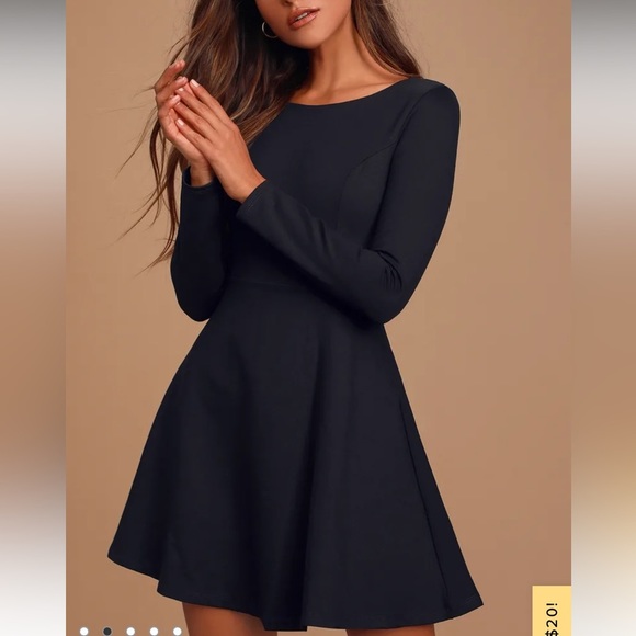 Lulus Elegant Black Long Sleeve Dress - Picture 2 of 11